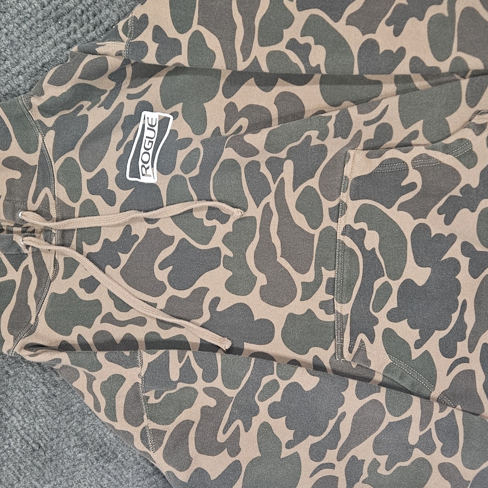 Rogue Green and Tan Sweatshirt Stylish Camouflage Design